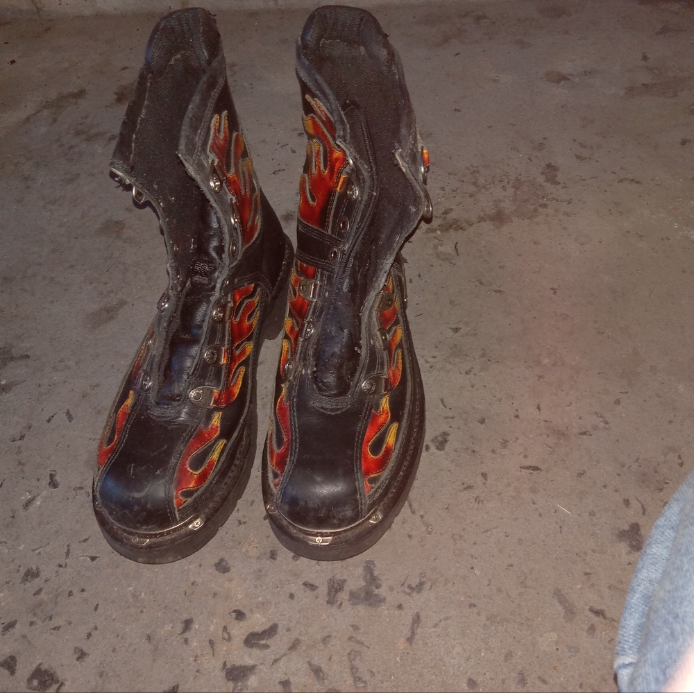 Harley Davidson Flame Boots Size 9